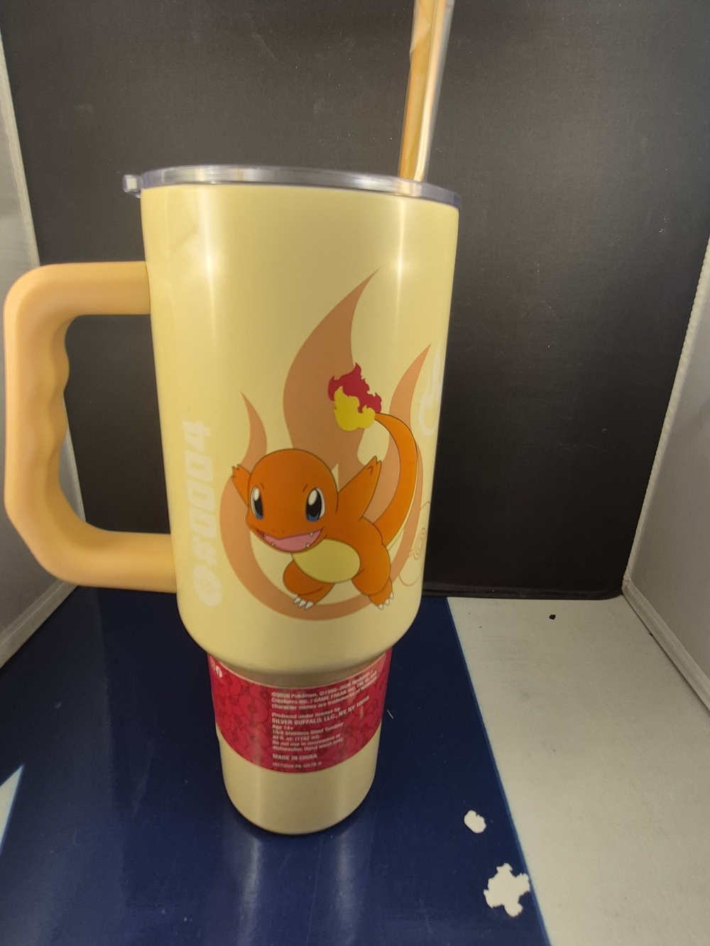 Charmander Yellow Insulated Travel Mug with Handle